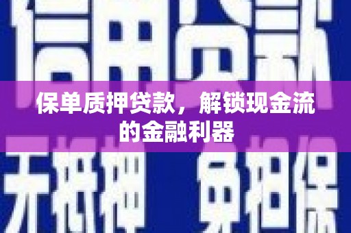 平溪保单质押贷款，解锁现金流的金融利器