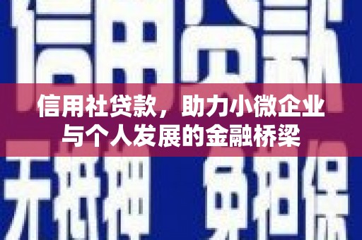 平溪信用社贷款，助力小微企业与个人发展的金融桥梁