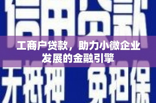 平溪工商户贷款，助力小微企业发展的金融引擎