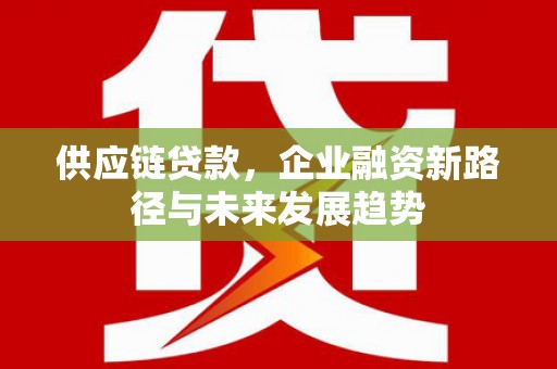 平溪供应链贷款，企业融资新路径与未来发展趋势