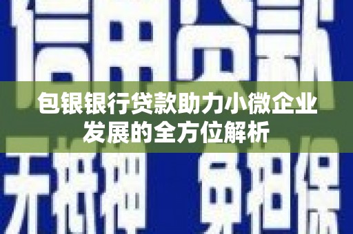 平溪包银银行贷款助力小微企业发展的全方位解析