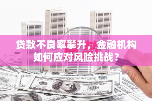 平溪贷款不良率攀升，金融机构如何应对风险挑战？