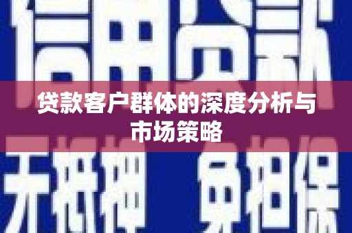 平溪贷款客户群体的深度分析与市场策略