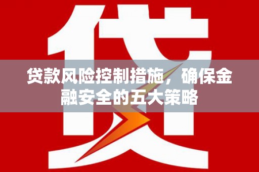 平溪贷款风险控制措施，确保金融安全的五大策略