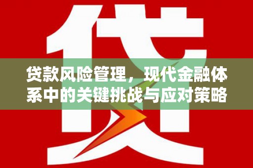 平溪贷款风险管理，现代金融体系中的关键挑战与应对策略