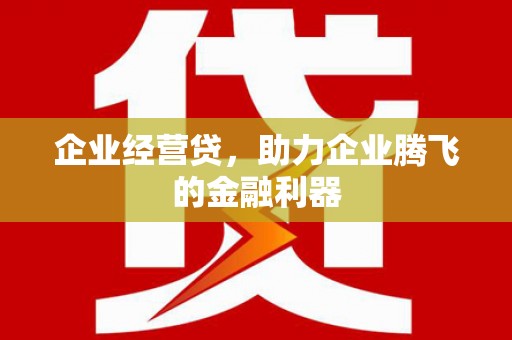 平溪企业经营贷，助力企业腾飞的金融利器