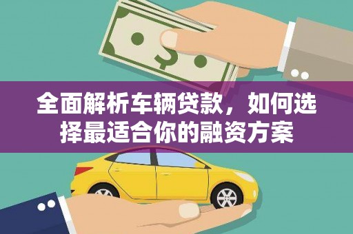 平溪全面解析车辆贷款，如何选择最适合你的融资方案