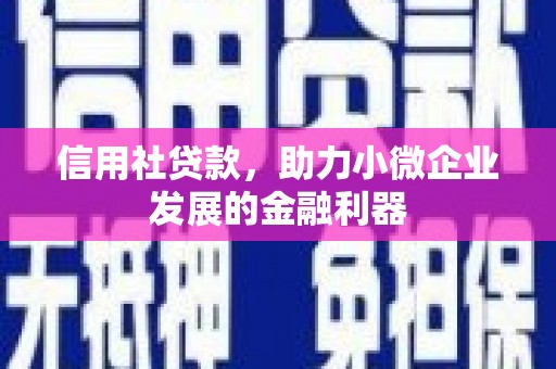 平溪信用社贷款，助力小微企业发展的金融利器