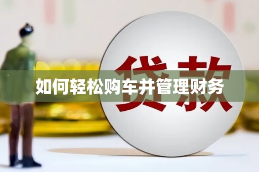 平溪如何轻松购车并管理财务
