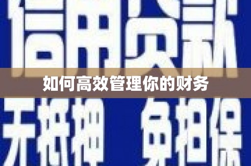 平溪如何高效管理你的财务