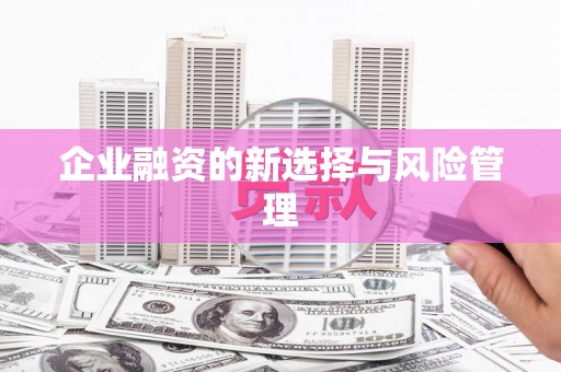 平溪企业融资的新选择与风险管理